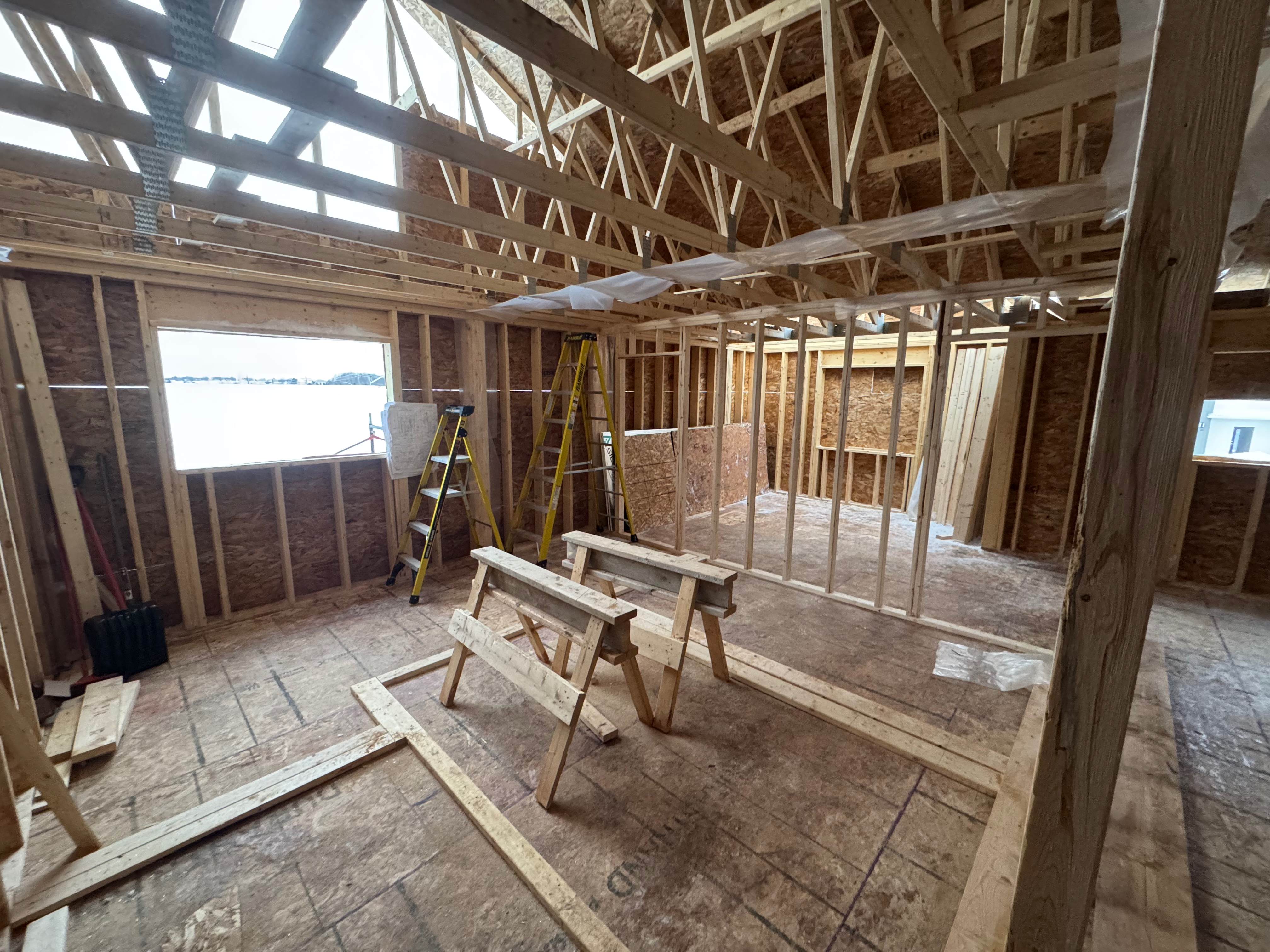 46 Emily Drive - Interior framing detail